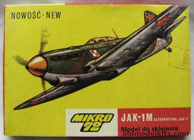 ZTS 1/72 Yak-1 or Yak-1M - USSR (1941 or Normandie-Nieman 1943) or Poland, S-02 plastic model kit